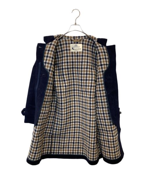 Aquascutum（アクアスキュータム）Aquascutum (アクアスキュータム) 裏ギンガムチェックダッフルコート ネイビー サイズ:XSの古着・服飾アイテム