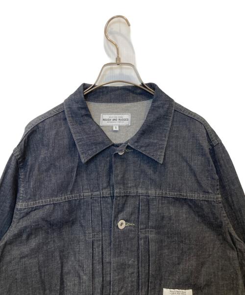 ROUGH AND RUGGED（ラフアンドラゲッド）ROUGH AND RUGGED　 (ラフアンドラゲッド) スーピマリネンデニムジャケット インディゴ サイズ:1の古着・服飾アイテム