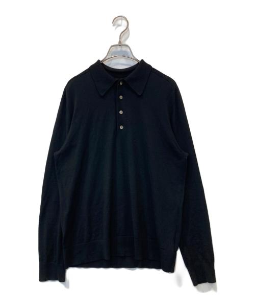 theory（セオリー）theory (セオリー) ウールニットポロシャツ 02-2301702 ブラック サイズ:Mの古着・服飾アイテム