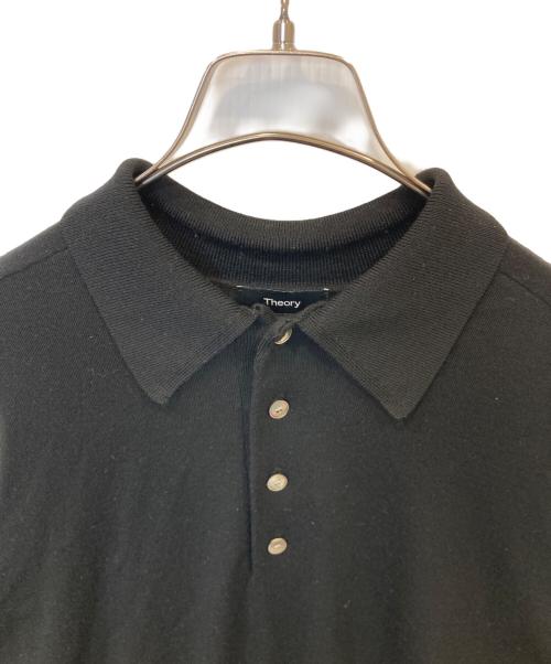 theory（セオリー）theory (セオリー) ウールニットポロシャツ 02-2301702 ブラック サイズ:Mの古着・服飾アイテム