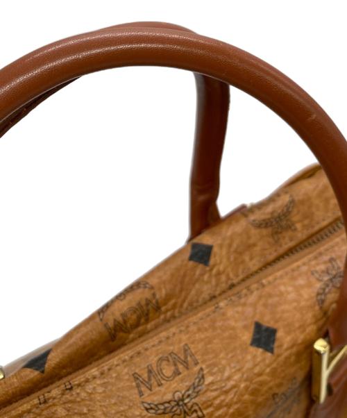 MCM（エムシーエム）MCM (エムシーエム) ミニボストンバッグ ブラウンの古着・服飾アイテム