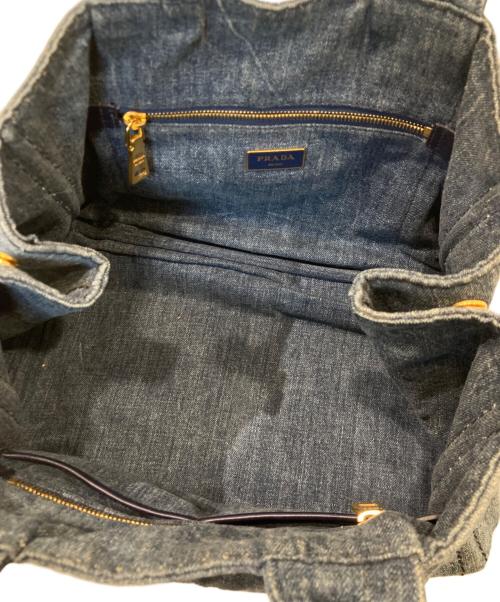 PRADA（プラダ）PRADA (プラダ) カナパミディアムデニムトートバッグ 158 ブルーの古着・服飾アイテム