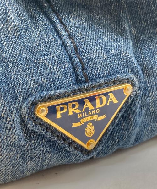 PRADA（プラダ）PRADA (プラダ) カナパミディアムデニムトートバッグ 158 ブルーの古着・服飾アイテム