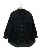 Y's for menワイズフォーメン）の古着「コットン×キュプラロングシャツ」｜ブラック
