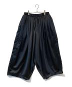 COMME des GARCONS COMME des GARCONSコムデギャルソン コムデギャルソン）の古着「ポリエステルサテン イージーサルエルパンツ RF-P009」｜ブラック