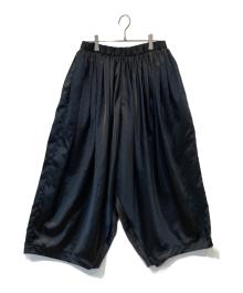 COMME des GARCONS COMME des GARCONS（コムデギャルソン コムデギャルソン）の古着「ポリエステルサテン イージーサルエルパンツ 	RF-P009」｜ブラック