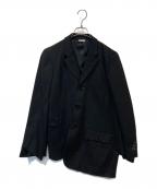 COMME des GARCONS HOMME PLUSコムデギャルソンオムプリュス）の古着「ストレッチウールギャバジンテーラードジャケット PP-J015 2015AW パワーオブセレモニー期」｜ブラック