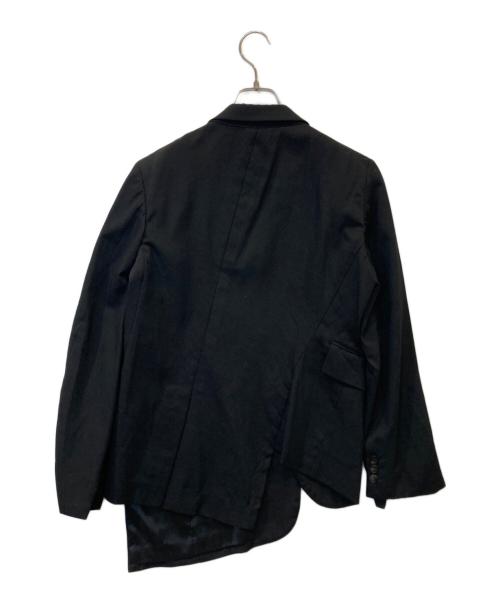 COMME des GARCONS HOMME PLUS（コムデギャルソンオムプリュス）COMME des GARCONS HOMME PLUS (コムデギャルソンオムプリュス) ストレッチウールギャバジンテーラードジャケット PP-J015 2015AW パワーオブセレモニー期 ブラック サイズ:XSの古着・服飾アイテム