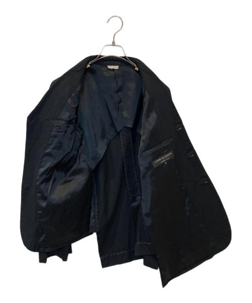 COMME des GARCONS HOMME PLUS（コムデギャルソンオムプリュス）COMME des GARCONS HOMME PLUS (コムデギャルソンオムプリュス) ストレッチウールギャバジンテーラードジャケット PP-J015 2015AW パワーオブセレモニー期 ブラック サイズ:XSの古着・服飾アイテム