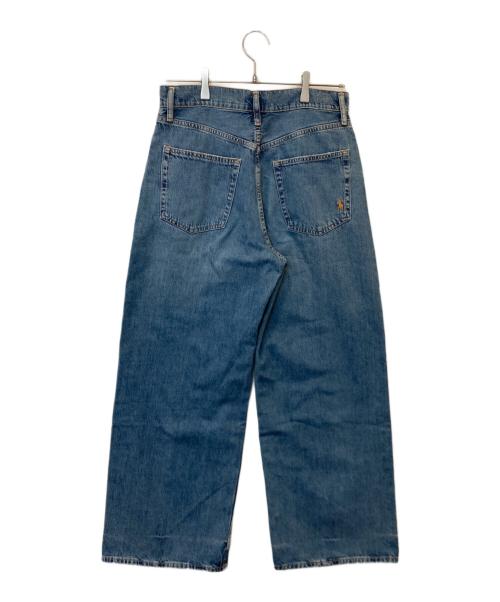 POLO RALPH LAUREN（ポロ・ラルフローレン）POLO RALPH LAUREN (ポロ・ラルフローレン) ワイドレッグ デニム インディゴ サイズ:29の古着・服飾アイテム