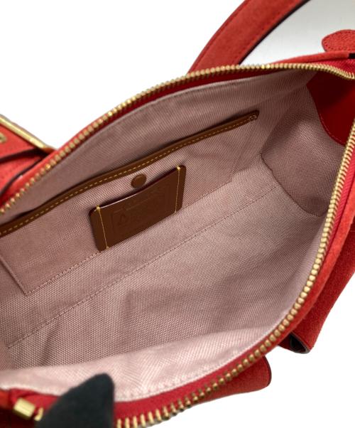COACH（コーチ）COACH (コーチ) TURNLOCK HAVERSACK BAG 27 ターンロック ハバーサック バッグ 27 CFQ59 レッドの古着・服飾アイテム