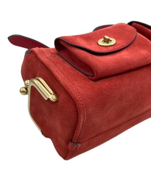 COACH（コーチ）COACH (コーチ) TURNLOCK HAVERSACK BAG 27 ターンロック ハバーサック バッグ 27 CFQ59 レッドの古着・服飾アイテム