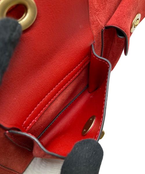 COACH（コーチ）COACH (コーチ) TURNLOCK HAVERSACK BAG 27 ターンロック ハバーサック バッグ 27 CFQ59 レッドの古着・服飾アイテム