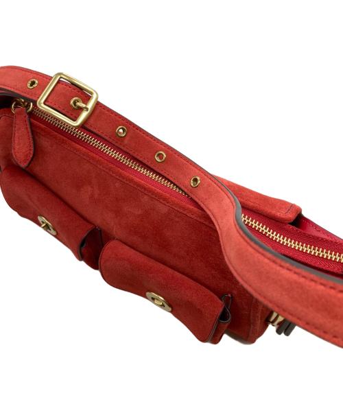 COACH（コーチ）COACH (コーチ) TURNLOCK HAVERSACK BAG 27 ターンロック ハバーサック バッグ 27 CFQ59 レッドの古着・服飾アイテム