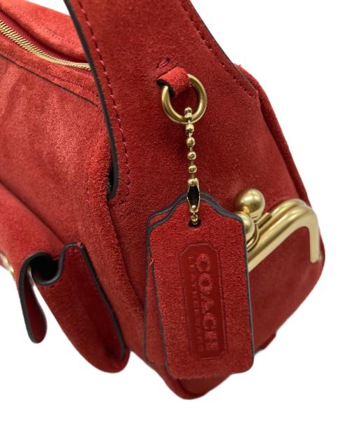 COACH（コーチ）COACH (コーチ) TURNLOCK HAVERSACK BAG 27 ターンロック ハバーサック バッグ 27 CFQ59 レッドの古着・服飾アイテム