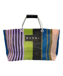 MARNI（マルニ）の古着「フラワーカフェストライプバッグ」｜マルチカラー