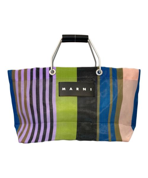 MARNI（マルニ）MARNI (マルニ) フラワーカフェストライプバッグ マルチカラーの古着・服飾アイテム