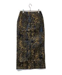 glam lips（グラムリップス）の古着「シャドウ ペイント Leopard スカート　1244115-1878」｜ブラウン