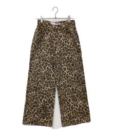 moussy（マウジー）の古着「LEO PRNTED WIDE STRAIGHT　010IA111-3311」｜ベージュ