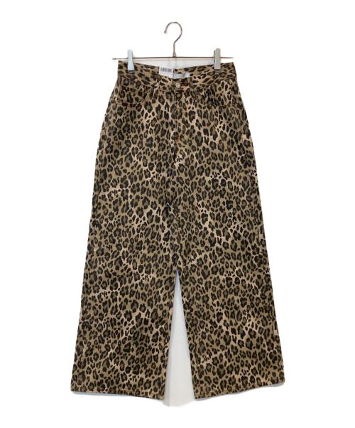 moussy（マウジー）moussy (マウジー) LEO PRNTED WIDE STRAIGHT　010IA111-3311 ベージュ 未使用品の古着・服飾アイテム