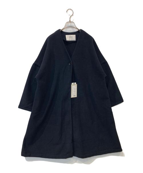 utilite（ユティリテ）utilite (ユティリテ) ダブルモッサー ロングコート UT303AW85 ネイビー サイズ:FREEの古着・服飾アイテム