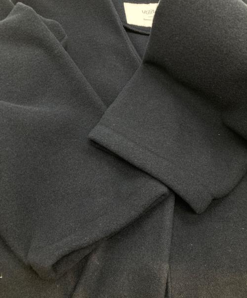 utilite（ユティリテ）utilite (ユティリテ) ダブルモッサー ロングコート UT303AW85 ネイビー サイズ:FREEの古着・服飾アイテム