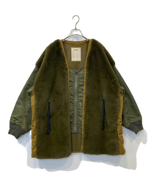 etsinta（エシンタ）etsinta (エシンタ) ファー切替ジャケット TYZ1012207A0004 グリーン サイズ:FREEの古着・服飾アイテム