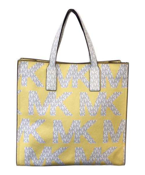MICHAEL KORS（マイケルコース）MICHAEL KORS (マイケルコース) KENLY 2WAYトートバッグ 35F0GY9T3I ホワイト×イエローの古着・服飾アイテム