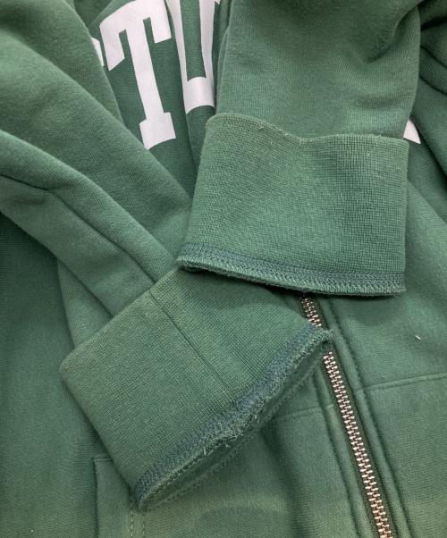 stussy（ステューシー）stussy (ステューシー) 00's ロゴジップフーディ グリーン サイズ:Lの古着・服飾アイテム