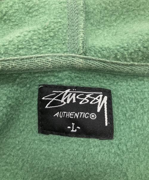 stussy（ステューシー）stussy (ステューシー) 00's ロゴジップフーディ グリーン サイズ:Lの古着・服飾アイテム