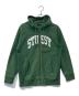 stussy（ステューシー）の古着「00's ロゴジップフーディ」｜グリーン