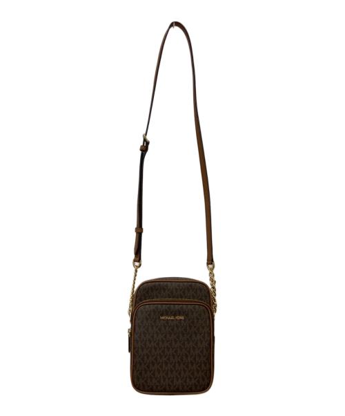 MICHAEL KORS（マイケルコース）MICHAEL KORS (マイケルコース) MKシグネイチャーショルダーバッグ　35F1GTVC2B ブラウンの古着・服飾アイテム