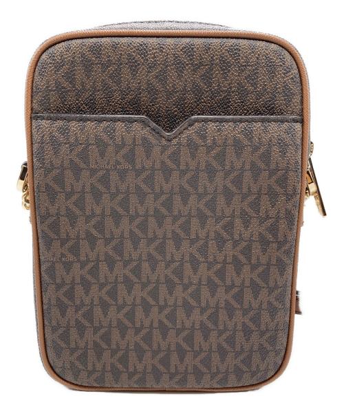 MICHAEL KORS（マイケルコース）MICHAEL KORS (マイケルコース) MKシグネイチャーショルダーバッグ　35F1GTVC2B ブラウンの古着・服飾アイテム