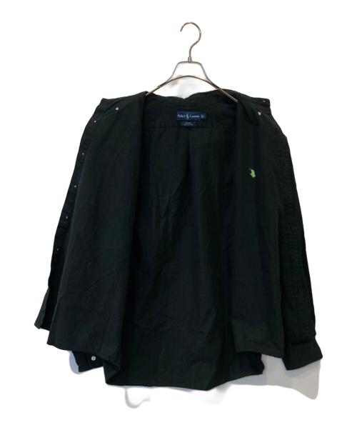 RALPH LAUREN（ラルフローレン）RALPH LAUREN (ラルフローレン) BLAKE スモールポニー刺繍ボタンダウンシャツ ブラック サイズ:Lの古着・服飾アイテム