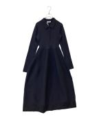 STYLE MIXERスタイルミキサー）の古着「フォルムポロニットワンピース 500IAT73-2441-2」｜ネイビー