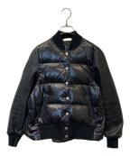 sacai luckサカイラック）の古着「レザー切替 ダウンジャケット　14AWWLU848」｜ブラック