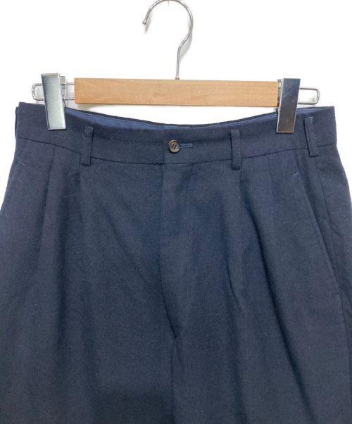 COMME des GARCONS HOMME PLUS（コムデギャルソンオムプリュス）COMME des GARCONS HOMME PLUS (コムデギャルソンオムプリュス) ウールテーパードパンツ ネイビー サイズ:Sの古着・服飾アイテム