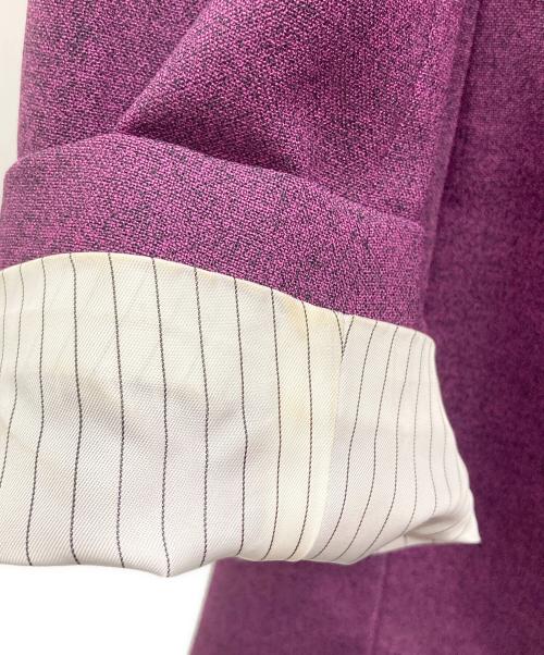 JOHN LAWRENCE SULLIVAN（ジョン ローレンス サリバン）JOHN LAWRENCE SULLIVAN (ジョン ローレンス サリバン) メランジウールタックショルダージャケット パープル サイズ:SIZE44の古着・服飾アイテム