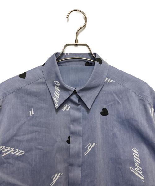 GRACE CLASS（グレースクラス）GRACE CLASS (グレースクラス) プリントオーバーシャツ ブルー サイズ:SIZE36の古着・服飾アイテム
