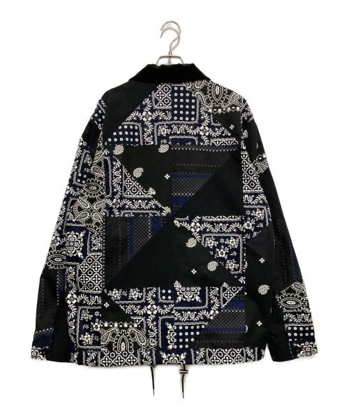 sacai（サカイ）sacai (サカイ) ARCHIVE PRINT MIX BLOUSON ブラック サイズ:SIZE4の古着・服飾アイテム