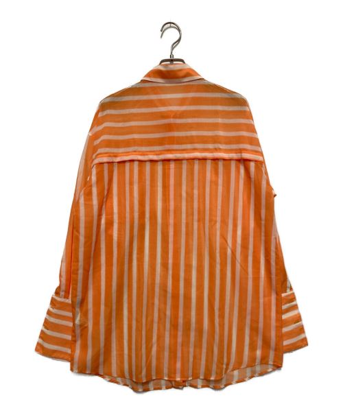 MAISON SPECIAL（メゾンスペシャル）MAISON SPECIAL (メゾンスペシャル) ストライプオーバーシアーシャツ　21221315303 オレンジ サイズ:Ⅿの古着・服飾アイテム
