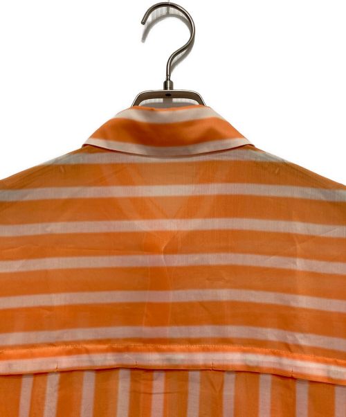 MAISON SPECIAL（メゾンスペシャル）MAISON SPECIAL (メゾンスペシャル) ストライプオーバーシアーシャツ　21221315303 オレンジ サイズ:Ⅿの古着・服飾アイテム