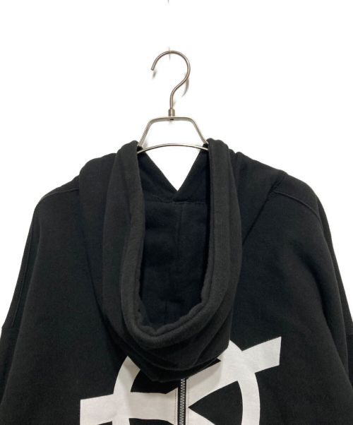 OY（オーワイ）OY (オーワイ) NEVER MIND バック ジップ ロゴ パーカー ブラック サイズ:不明の古着・服飾アイテム