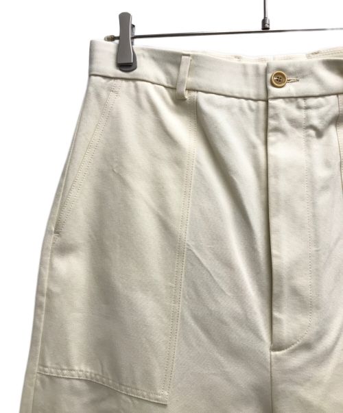 GUCCI（グッチ）GUCCI (グッチ) Lovelight cotton trouser with embroidery ホワイト サイズ:46の古着・服飾アイテム