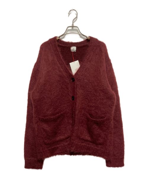 6(ROKU) BEAUTY&YOUTH（ロク ビューティーアンドユース）6(ROKU) BEAUTY&YOUTH (ロク ビューティーアンドユース) MOHAIR SHAGGY V NECK CARDIGAN レッド サイズ:Fの古着・服飾アイテム