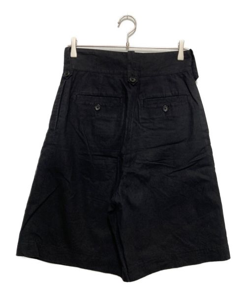 MARGARET HOWELL（マーガレットハウエル）MARGARET HOWELL (マーガレットハウエル) 22SS リネンコットンツイルハーフパンツ　578-2141001 ブラック サイズ:SIZE2の古着・服飾アイテム