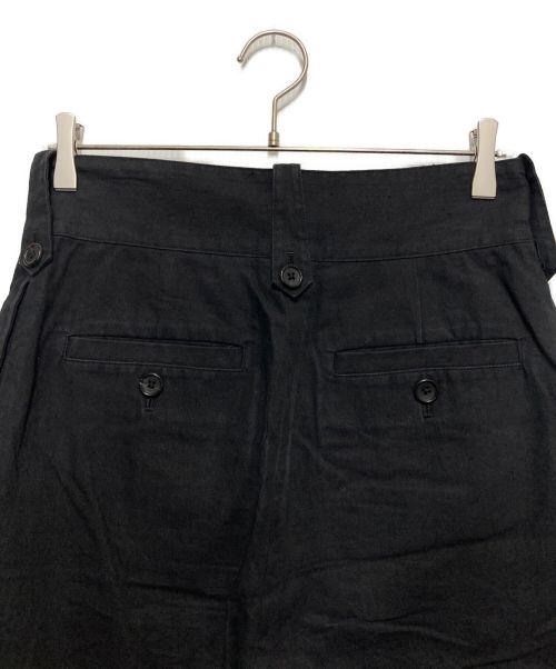 MARGARET HOWELL（マーガレットハウエル）MARGARET HOWELL (マーガレットハウエル) 22SS リネンコットンツイルハーフパンツ　578-2141001 ブラック サイズ:SIZE2の古着・服飾アイテム