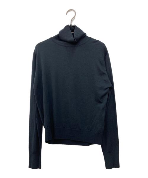 MARGARET HOWELL（マーガレットハウエル）MARGARET HOWELL (マーガレットハウエル) JOHN SMEDLEY (ジョンスメドレー) タートルネックニット ブラック サイズ:2の古着・服飾アイテム