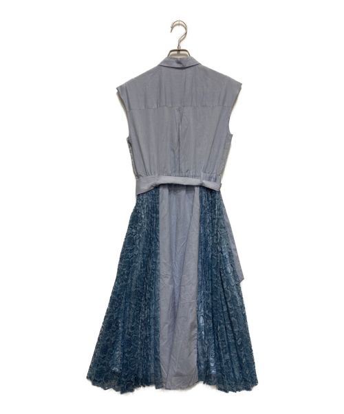 Aquweiser-riche（アクワイザー・リッシェ）aquweiser-riche (アクワイザー・リッシェ) サイドレースシャツワンピース スカイブルー サイズ:SIZE2の古着・服飾アイテム
