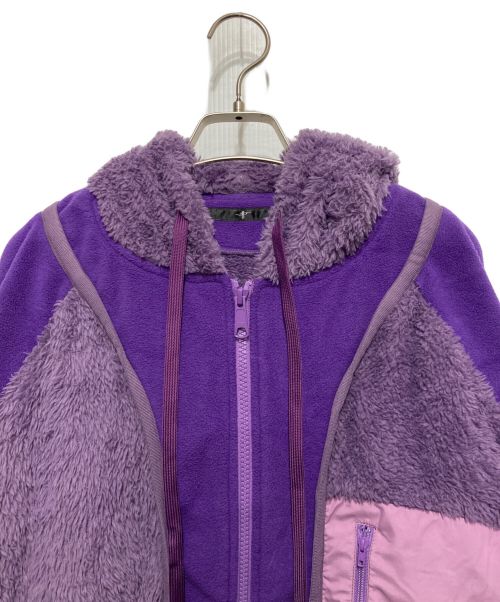 NO ID.（ノーアイディー）NO ID. (ノーアイディー) スイッチングフリースフードBLZ パープル サイズ:FREEの古着・服飾アイテム